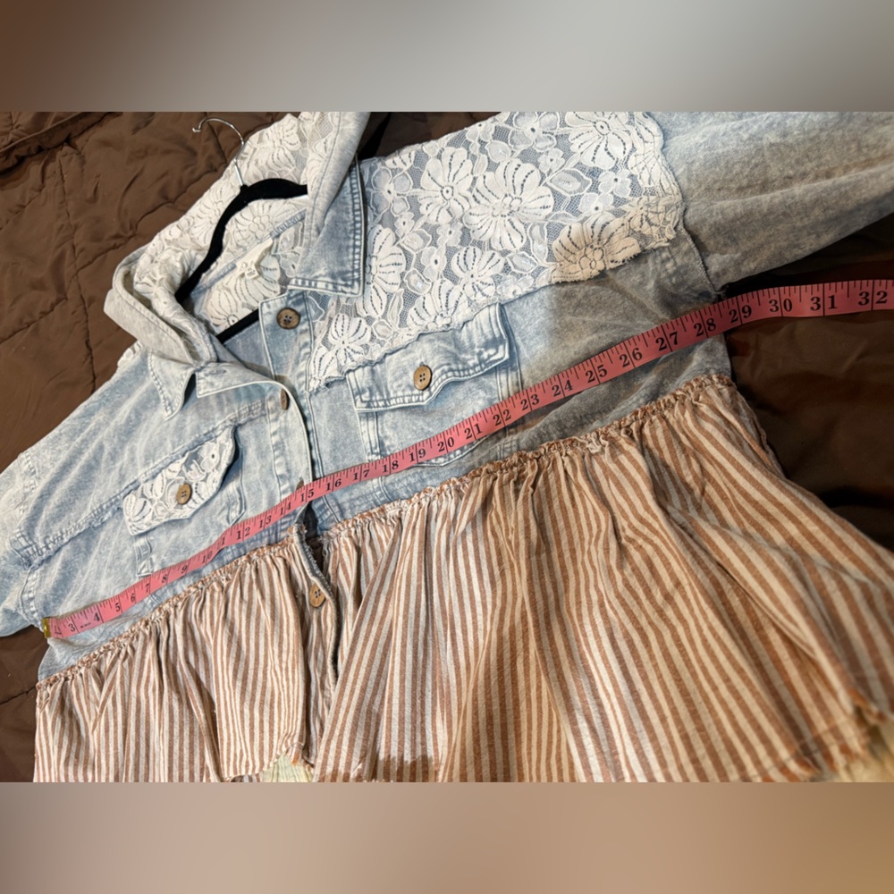 Oli & Hali Blue Denim with Lace Detail - Picture 9 of 10